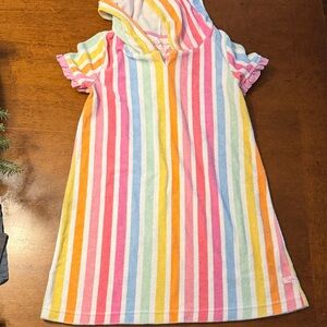 Ruffle Butts Colorful Striped Hooded Coverup